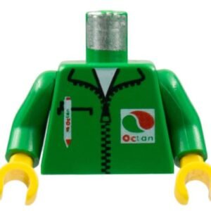 973px19c01 – Torso Octan Logo Jacket with Pen Pattern / Green Arms / Yellow Hands