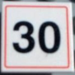 30258pb004 – Road Sign 2 x 2 Square with Clip with 30 Pattern