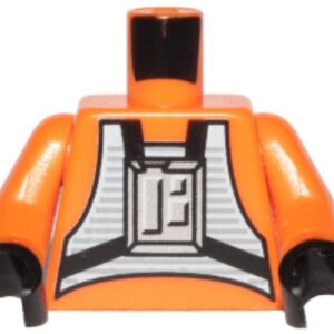 973ps1c01 – Torso SW Rebel Pilot Pattern / Orange Arms / Black Hands