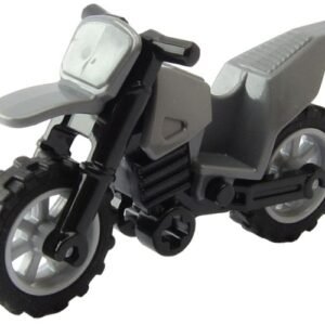 50860c11 – Motorcycle Dirt Bike with Black Chassis (Long Fairing Mounts) and Light Bluish Gray Wheels