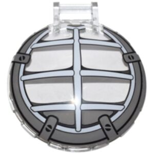 18675pb10 – Dish 6 x 6 Inverted with Bar Handle with Ninjago Mech Cockpit Pattern