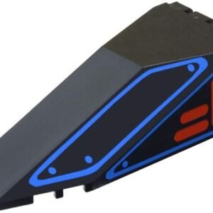 2507pb04 – Windscreen 10 x 4 x 2 1/3 Canopy with Blue Outlines and Red Square Pattern