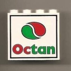 30144pb008 – Brick 2 x 4 x 3 with Octan Logo Pattern