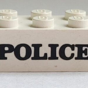 3002oldpb06 – Brick 2 x 3 with Black ‘POLICE’ Serif Bold Pattern (Embossed)