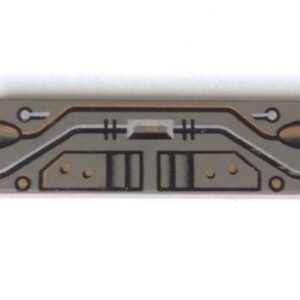 2431px2 – Tile 1 x 4 with Black, Silver, Copper Circuitry Pattern