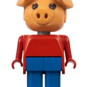 fab11c – Fabuland Pig – Peter Pig, Blue Legs, Red Top