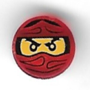 98138pb048 – Tile, Round 1 x 1 with Ninjago Trapped Kai Pattern