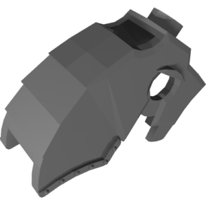 89524 – Horse Battle Helmet, Stud on Top and 3 Neck Plates (Unicorn)