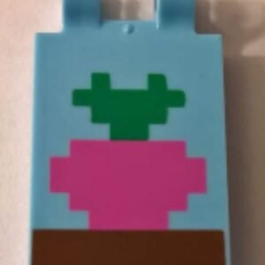 30350bpb064 – Tile, Modified 2 x 3 with 2 Clips with Minecraft Radish in Ground Pattern