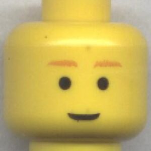 3626bpx104 – Minifigure, Head Male Brown Eyebrows, Slight Smile Pattern (SW Ep.2 Anakin) – Blocked Open Stud