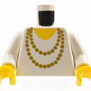 973p72c01 – Torso Necklace Gold and Yellow Undershirt Pattern / White Arms / Yellow Hands