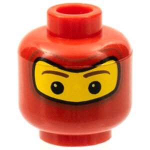 3626bpb0177 – Minifigure, Head Balaclava with Brown Eyebrows, White Spot in Eyes Pattern (Spider-Man 2) – Blocked Open Stud