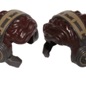 35741pb01 – Minifigure, Hair Male Tousled with Pearl Dark Gray and Dark Tan Headset with Microphone Pattern