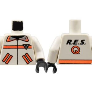 973p8bc01 – Torso Res-Q Orange Stripes, Pockets, Back Logo Pattern / White Arms / Black Hands