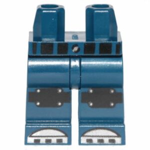 970c00pb0903 – Hips and Legs with Black Knee Pads with Belts and Silver Toe Plates Pattern