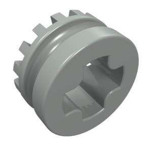 4265a – Technic Bush 1/2 Toothed, Four Interior Ridges
