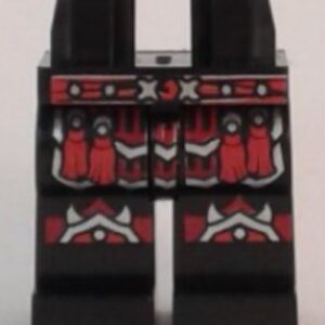 970c00pb0579 – Hips and Legs with Red Studded Belt, Tassels and Armor Pattern