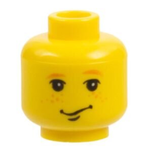 3626bpb0009 – Minifigure, Head Male Smirk, Earth Orange Freckles and Eyebrows Pattern (HP Ron Weasley) – Blocked Open Stud