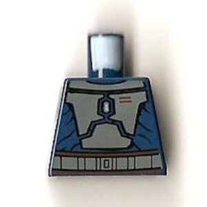 973pb0758 – Torso SW Mandalorian Armor Plates Dark Bluish Gray Pattern (Death Watch)