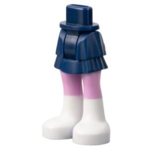 92250c00pb03 – Mini Doll Hips and Skirt Layered, Bright Pink Legs and White Boots Pattern – Thick Hinge