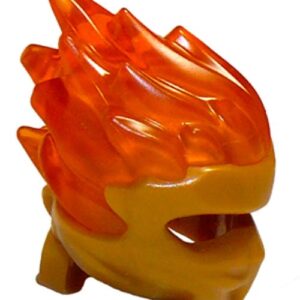 41163pb01 – Minifigure, Headgear Ninjago Wrap Type 5 with Molded Trans-Orange Flames Pattern