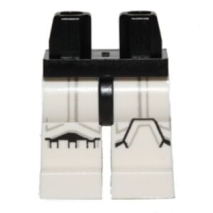 970c01pb32 – Hips and White Legs with SW Stormtrooper Black and Gray Markings Pattern