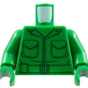 973pb0627c01 – Torso Army Jacket with Pockets and Belt Pattern / Green Arms / Green Hands