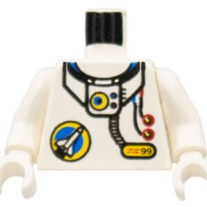 973pb0026c01 – Torso Space Port Logo, Tube and Two Red Buttons Pattern / White Arms / White Hands