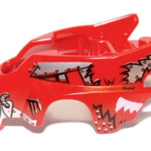 11113pb01 – Flywheel Fairing Wolf Shape with Fangs and Silver and White Pattern