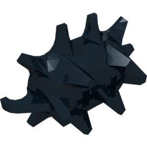 54177 – Minifigure, Weapon Spiked Ball Half with 2 Axle Holes