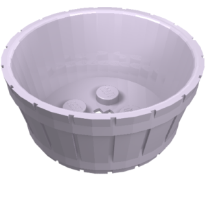 64951 – Container, Barrel Half Large with Axle Hole