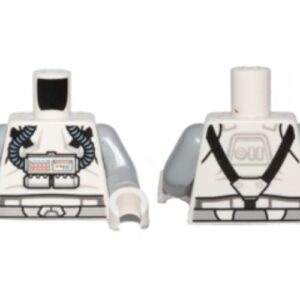 973pb1540c01 – Torso SW Clone Pilot with Sand Blue Hoses, Light Bluish Gray Belt, Black Straps Pattern / Light Bluish Gray Arms / White Hands