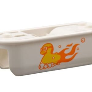 1723pb01 – Motorcycle Fairing, Stuntz Bathtub Bike with Yellow and Orange Flaming Rubber Duck with Bubbles Pattern