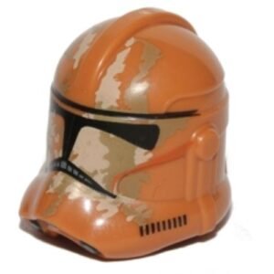 11217pb12 – Minifigure, Headgear Helmet SW Clone Trooper (Phase 2) with Tan and Dark Tan Camouflage Pattern