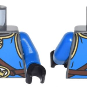 973pb1520c01 – Torso Castle King's Knight Shirt, Shoulder Strap and Crown on Buckle Pattern / Blue Arms / Black Hands