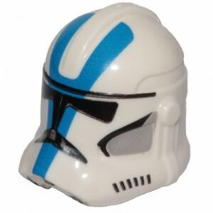 11217pb15 – Minifigure, Headgear Helmet SW Clone Trooper (Phase 2) with Black Visor and Blue and Light Bluish Gray 501st Legion Markings Pattern