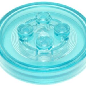 18602c01 – Dimensions Toy Tag 4 x 4 x 2/3 with 4 Studs and Trans-Light Blue Bottom (Generic for Gadgets)