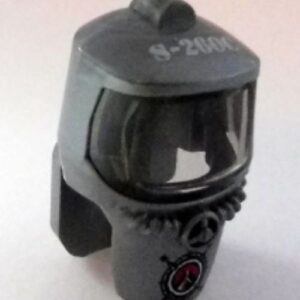 93566c02pb01 – Minifigure, Headgear Hood Hazard Suit with Trans-Brown Face Shield and 'S-260C' Pattern