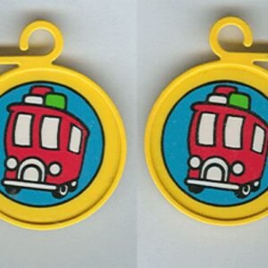 2038pb05 – Road Sign Round on Pole with Ornate Top Attachment with Bus Pattern on Both Sides (Stickers) – Set 3719