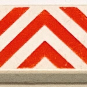 3069p09 – Tile 1 x 2 with Red Danger Chevrons Pattern