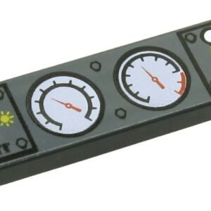 2431px17 – Tile 1 x 4 with Light Switch, 2 White Gauges and Train Throttle Pattern