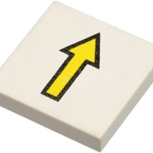 3068p08 – Tile 2 x 2 with Arrow Thin Yellow with Black Border Pattern