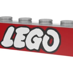 3066pb12 – Brick 1 x 4 without Bottom Tubes, with Lego Logo Open O Style Pattern