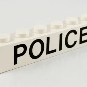 3009pb038 – Brick 1 x 6 with Black ‘POLICE’ Sans-Serif Pattern