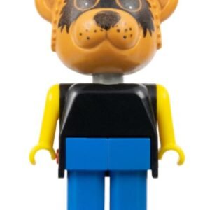 fab12d – Fabuland Bear – Ricky Raccoon, Blue Legs, Black Top, Yellow Arms, Large Eyes Mask