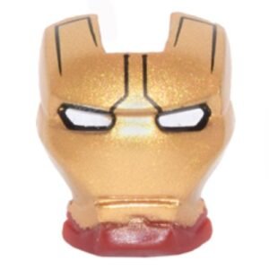 10908pb06 – Minifigure, Visor Top Hinge with Gold Face Shield, Black Lines on Forehead and White Eyes Pattern