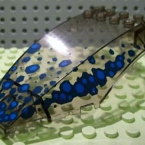 45705pb001 – Windscreen 10 x 6 x 2 Curved with Blue Scales Pattern