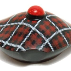 99246pb01 – Minifigure, Headgear Hat, Scottish Tam o’Shanter with Red and White Tartan Pattern