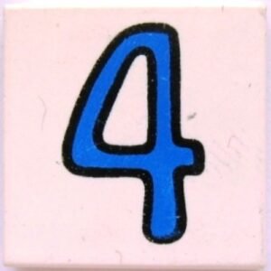 3068pb2432 – Tile 2 x 2 with Number  4 Fabuland Pattern