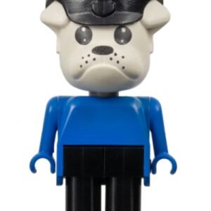 fab2b – Fabuland Bulldog – Constable Clarke Bulldog, White Head, Black Police Hat